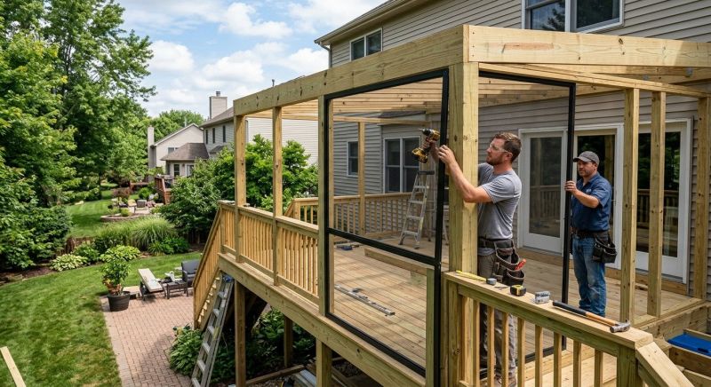 Deck Enclosure Construction in Dallas, TX