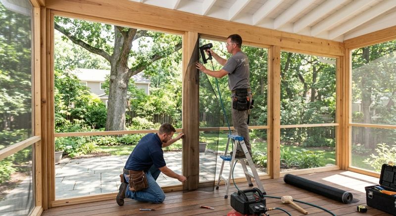 Porch Enclosure Installation in Charlotte, NC